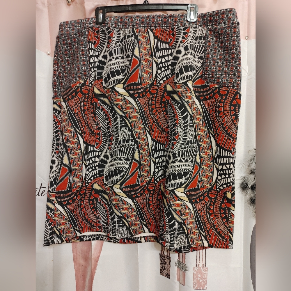 Two for One!! Cato Size 22 Paisley and Floral Print Two Skirt Bundle